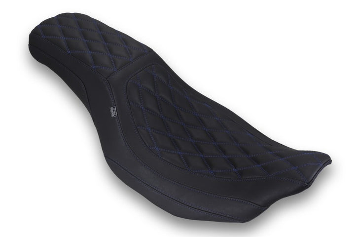 Mustang 23-25 HD Dble Diamond Low Squareback CVO Road Glide (ST), Rd Glide and Str Glide Black/SB - Bull Strap