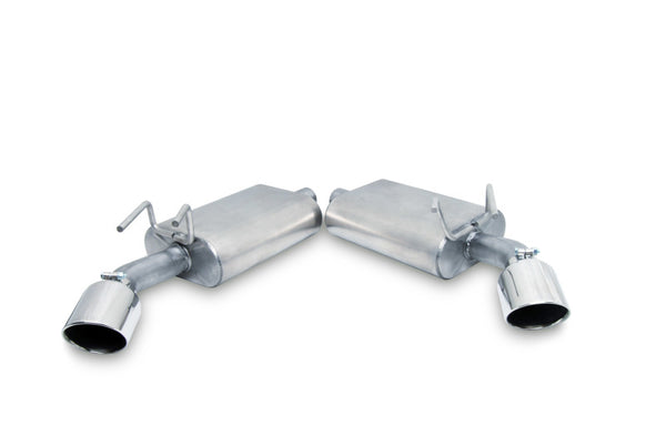 Gibson 10-15 Chevrolet Camaro LS 3.6L 2.25in Axle-Back Dual Exhaust - Aluminized - Bull Strap