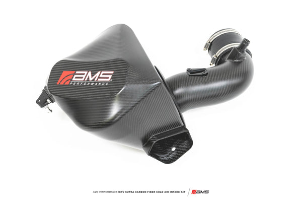 AMS Performance 2020+ Toyota Supra A90 Carbon Fiber Cold Air Intake System - Bull Strap