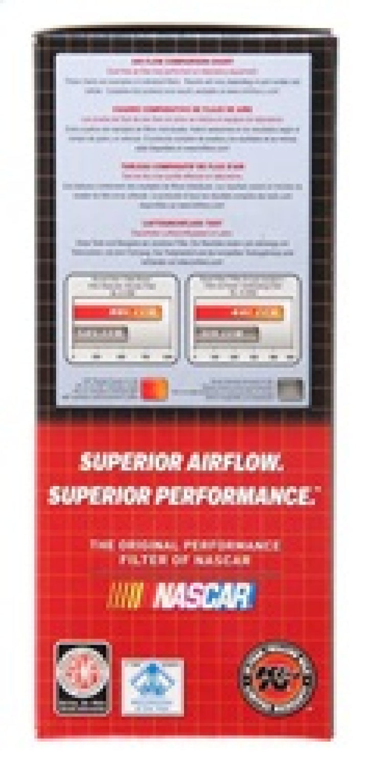 K&N Universal X-Stream Clamp-On Air Filter 3.5in Flg ID/4in OD/5.75in H - Bull Strap