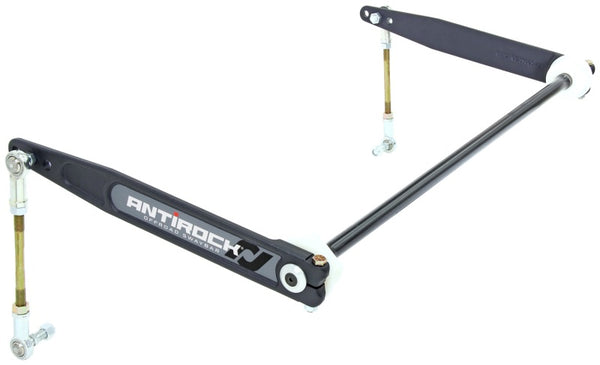 RockJock TJ/LJ Antirock Sway Bar Kit Front Bolt-On Forged Arms - Bull Strap