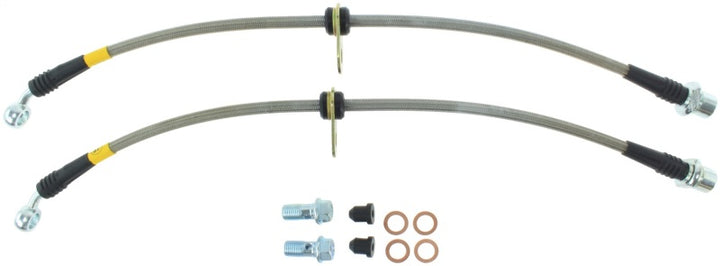 StopTech 00-05 Toyota MR2 Spyder Rear Stainless Steel Brake Lines - Bull Strap