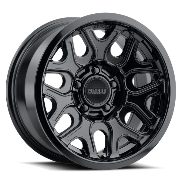 Method MR322 20x10 -18mm Offset 8x180 BP 130.81mm CB Gloss Black Wheel - Bull Strap