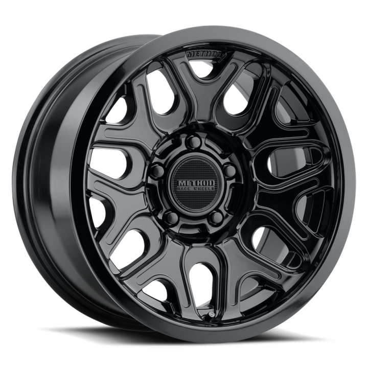 Method MR322 20x10 -18mm Offset 8x180 BP 130.81mm CB Gloss Black Wheel - Bull Strap