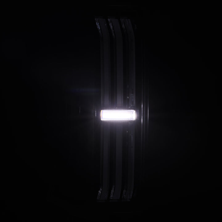 AlphaRex 24-25 Toyota Tacoma NOVA-Series LED Prismatic Tail Lights - Black - Bull Strap