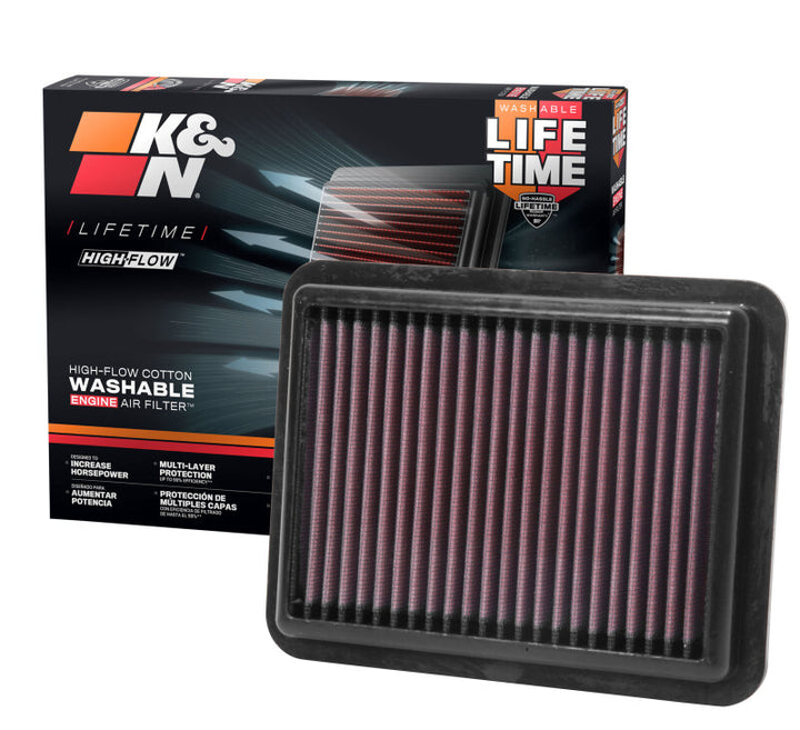 K&N 2018 Nissan Kicks L4-1.6L F/I Replacement Drop In Air Filter - Bull Strap