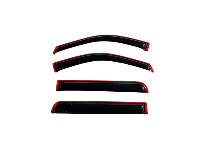 AVS 06-08 Lincoln Mark LT Ventvisor In-Channel Front & Rear Window Deflectors 4pc - Smoke - Bull Strap