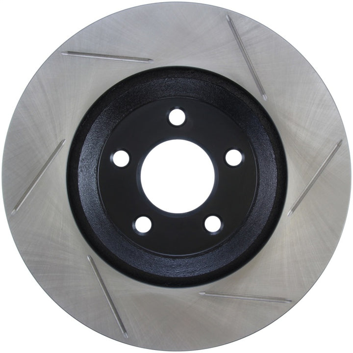 StopTech Power Slot 05-10 Mustang GT V8-4.6L Front Right Slotted Rotor - Bull Strap