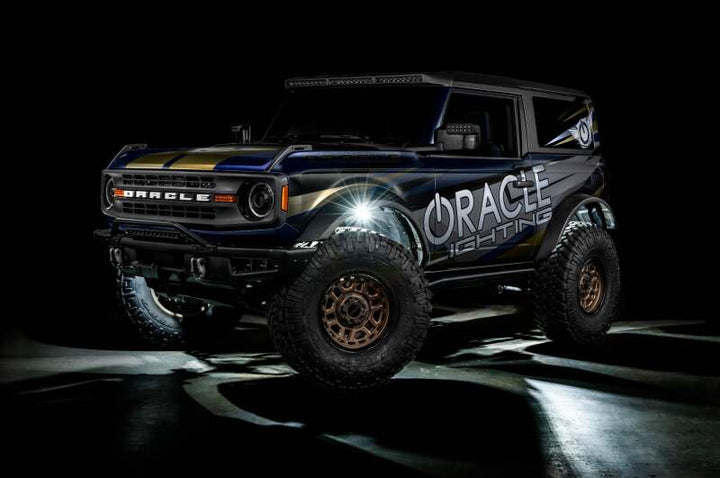 Oracle Underbody  RGB+W Wheel Well Rock Light Kit - 4 PCS - ColorSHIFT - Bull Strap