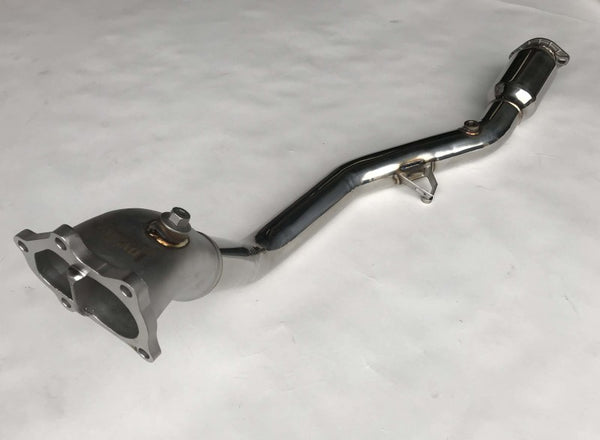 Invidia 08-19 WRX/STI Down-Pipe w/ High Flow Cat - Bull Strap