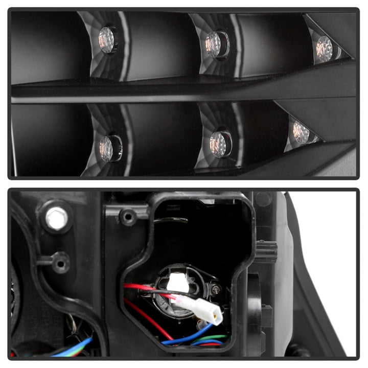 Spyder 09-12 BMW E90 3-Series 4DR Projector Headlights Halogen - LED - Black - PRO-YD-BMWE9009-BK - Bull Strap