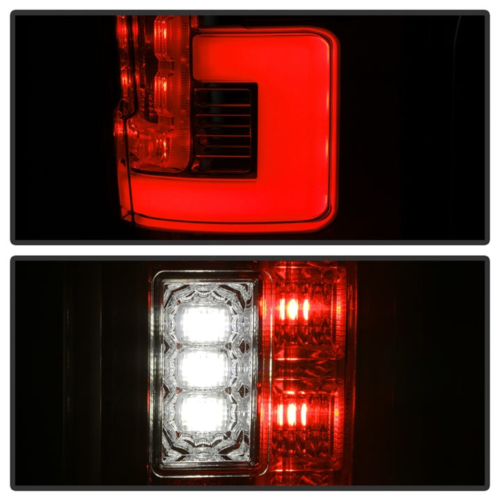 Spyder 17-18 Ford F-250 SD (w/Blind Spot Sens) LED Only Tail Lights - Red Clr (ALT-YD-FS17BS-LED-RC) - Bull Strap