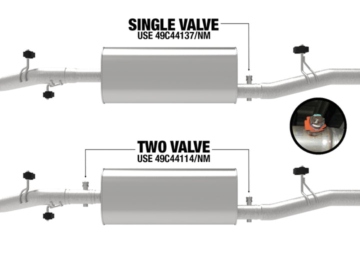 aFe Apollo GT Series 3in 409 Stainless Steel Muffler Upgrade 2019 GM Silverado/Sierra 1500 V8-6.2L - Bull Strap