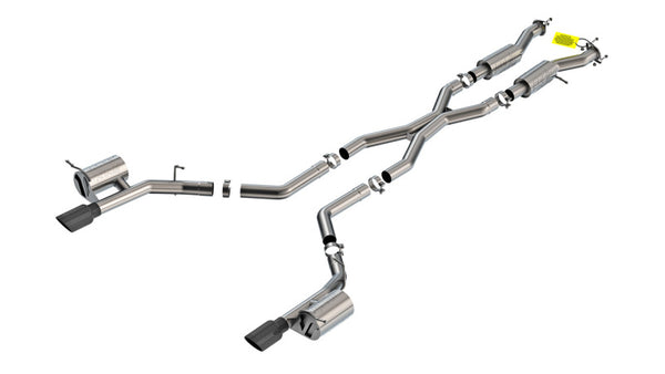 Borla 2021+ Dodge Durango SRT Hellcat 6.2L V8 AWD ATAK Cat-Back Exhaust System - Black Chrome Tips - Bull Strap