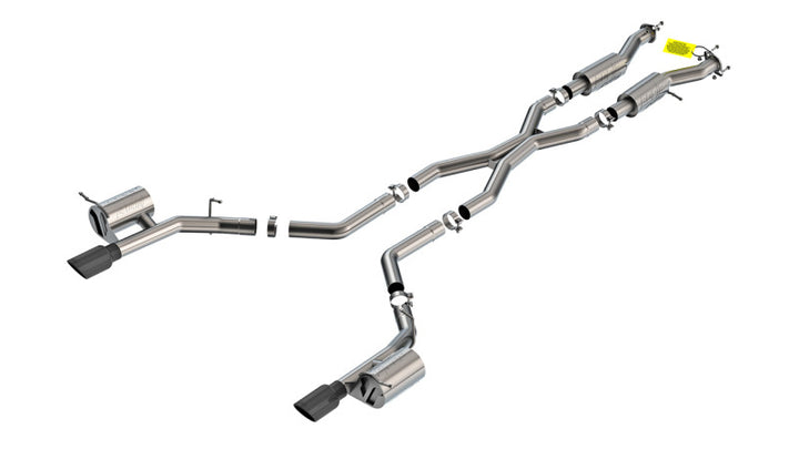 Borla 2021+ Dodge Durango SRT Hellcat 6.2L V8 AWD ATAK Cat-Back Exhaust System - Black Chrome Tips - Bull Strap