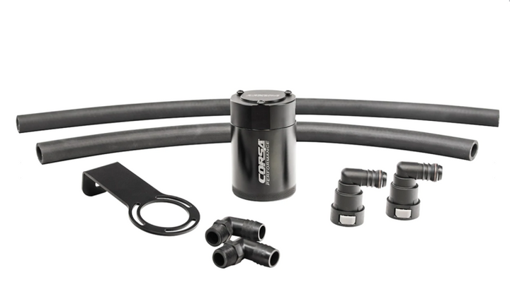 Corsa 2021-2024 Dodge Ram TRX Crew Cab Aluminum Oil Catch Can w/Mounting Bracket - Bull Strap