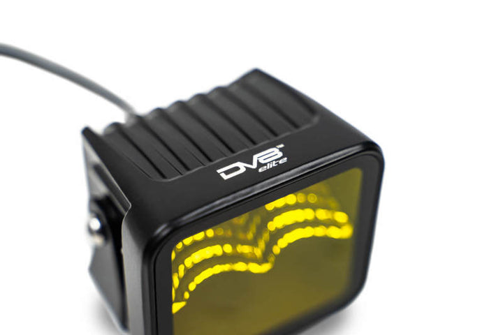 DV8 Offroad 3in Elite Series LED Amber Pod Light - Bull Strap