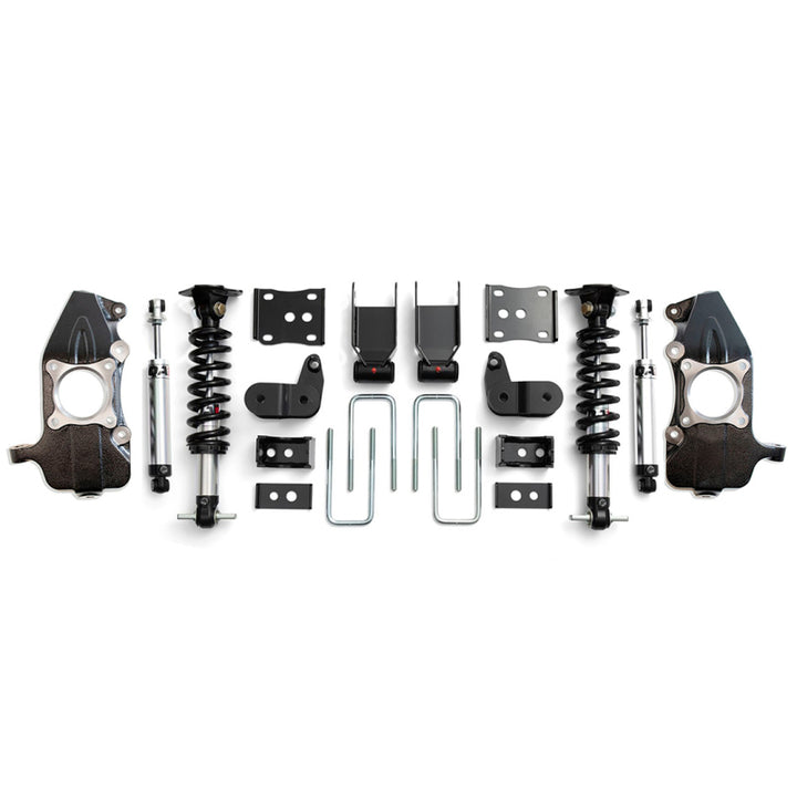 QA1 21-25 Ford F150 2WD Single Adjustable Lowering Kit w/ Spindles - 3.5-5.5in - Bull Strap