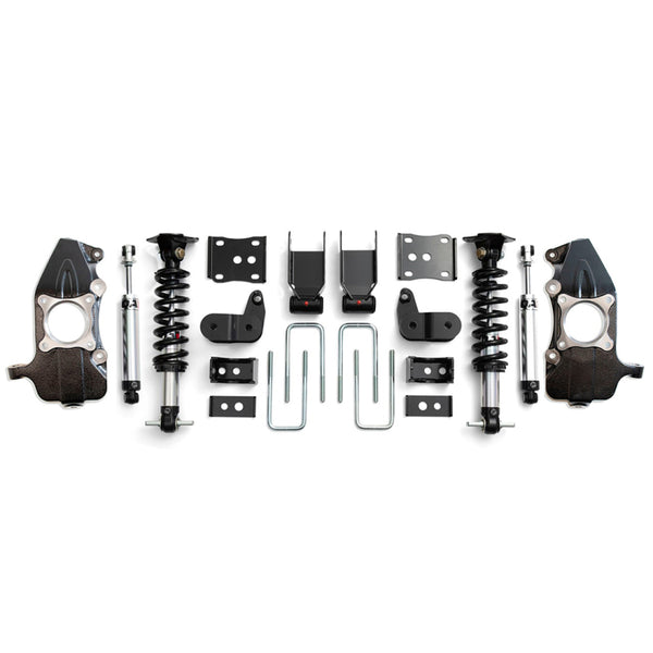 QA1 21-25 Ford F150 4WD Single Adjustable Lowering Kit w/ Spindles - 3.5-5.5in - Bull Strap