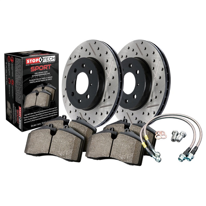 Sport Axle Pack, Drilled & Slotted, Rear - Bull Strap