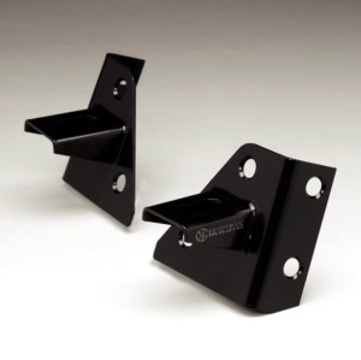 KC HiLiTES 86-95 Jeep YJ Windshield Hinge Light Mount Bracket Set (Pair) - Black - Bull Strap