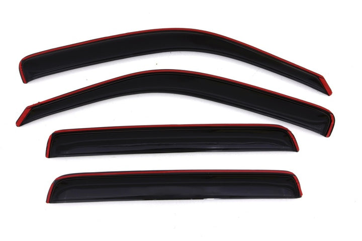 AVS 06-14 Honda Ridgeline Ventvisor In-Channel Front & Rear Window Deflectors 4pc - Smoke - Bull Strap