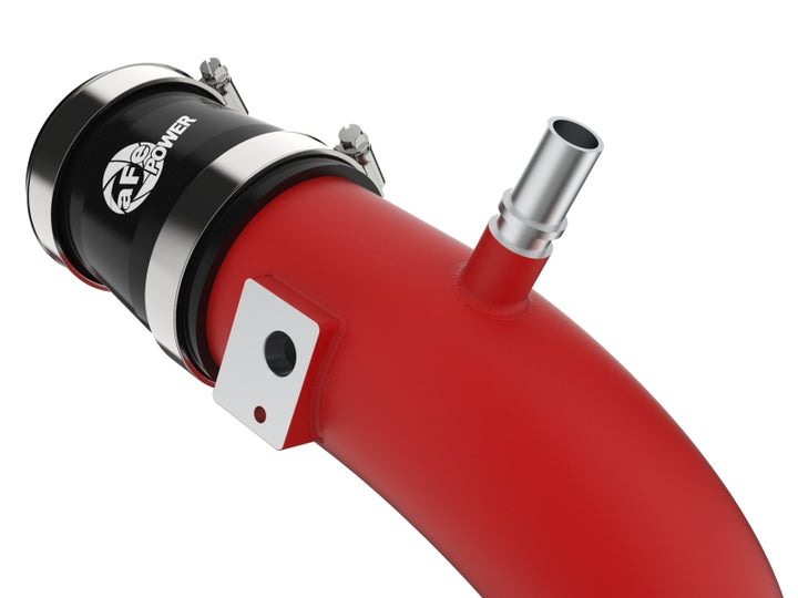 aFe 22-24 Ford Bronco Raptor BladeRunner Aluminum Hot and Cold Charge Pipe Kit Red - Bull Strap