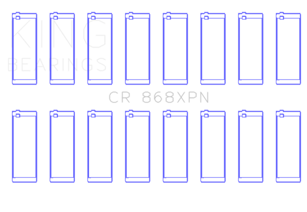 King Engine Bearings Ford Prod V8 4.6L/5.4L Performance Rod Bearing Set - Size +0.25mm - Bull Strap