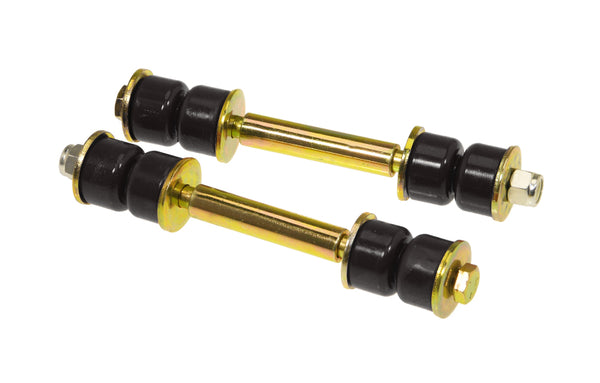 Prothane Universal End Link Set - 4 1/4in Mounting Length - Black - Bull Strap