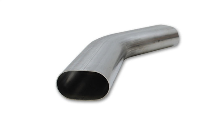Vibrant 3.5in Oval (Nominal Size) T304 SS 45 deg Mandrel Bend 6in x 6in leg lengths - Bull Strap