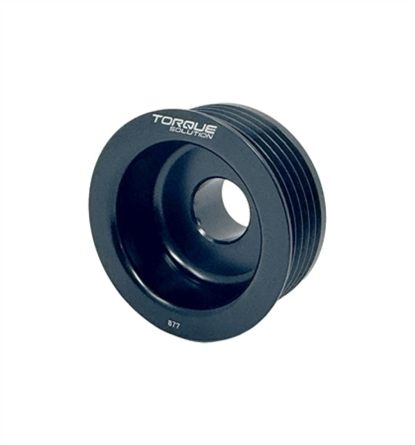 Torque Solution Lightweight Alternator Pulley (Black): Subaru EJ WRX 02-05 / STI 04-06 - Bull Strap