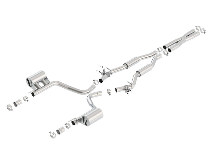Borla 2015 Dodge Challenger SRT/392 Hemi 6.4L V8 S-TYPE Catback Exhaust w/ Valves Factory Bezel - Bull Strap