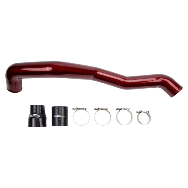 Wehrli 11-16 Chevrolet 6.6L LML Duramax Driver Side 3in Intercooler Pipe - Gloss White - Bull Strap