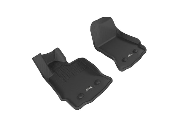 3D MAXpider 2015-2019 Chevrolet Corvette Kagu 1st Row Floormat - Black - Bull Strap