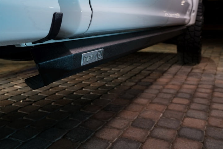 AMP Research 20-23 Chevy Silverado 1500 Crew Cab PowerStep XL - Black (Incl OEM Style Illumination) - Bull Strap