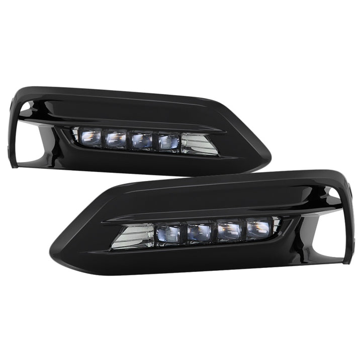Spyder 18-19 Honda Accord Sedan OEM LED Fog Lights w/OEM Fit Switch - Clear (FL-HA2018-4D-LED-C) - Bull Strap