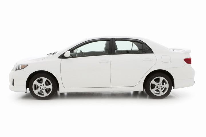 AVS 09-13 Toyota Corolla Ventvisor In-Channel Front & Rear Window Deflectors 4pc - Smoke - Bull Strap