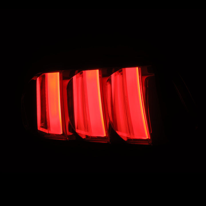AlphaRex 15-23 Ford Mustang NOVA-Series Prismatic LED Tail Lights Alpha-Black - Bull Strap