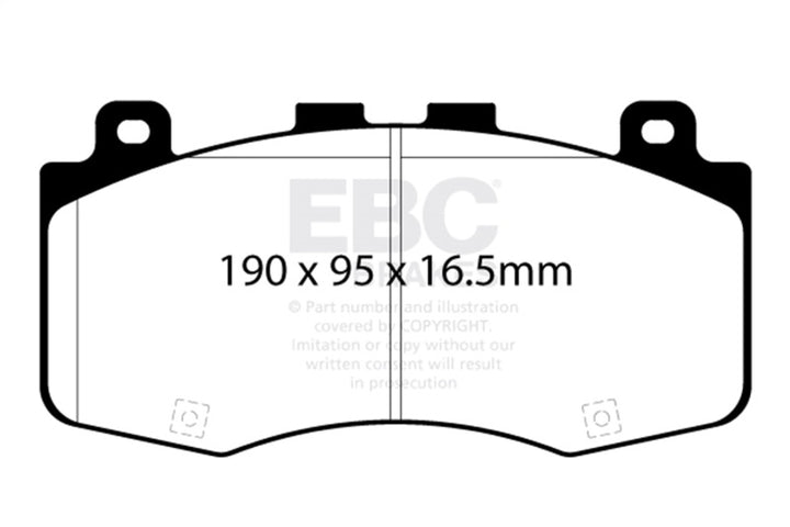 EBC 2018+ Jeep Grand Cherokee Trackhawk Yellowstuff Front Brake Pads - Bull Strap