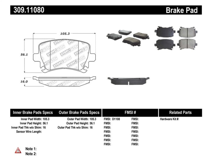 StopTech Performance 06-09 Audi A3 / 05-09 Audi A4/A6 / 08-09 Audi TT / 06-09 VW GTI / 06-09 Jetta - Bull Strap