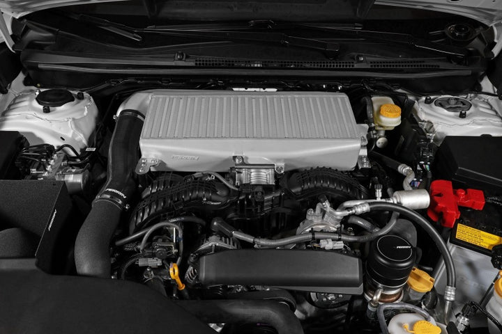 PERRIN 22-25 Subaru WRX / 19-25 Ascent / 20-25 Outback & Legacy Turbo Top Mount Intercooler - Silver - Bull Strap