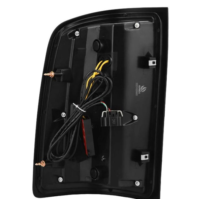 AlphaRex 07-13 GMC Sierra 1500/2500HD/3500HD Luxx Series LED Tail Lights - Alpha Black - Bull Strap
