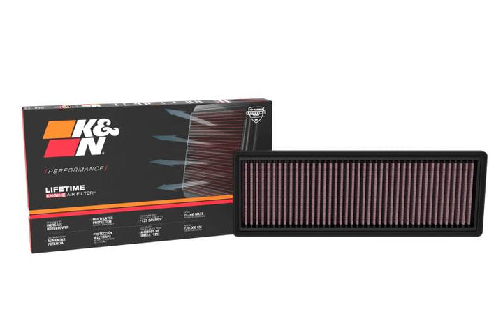 K&N 2024 Ford Mustang 2.3L L4 Drop-In Air Filter - Bull Strap