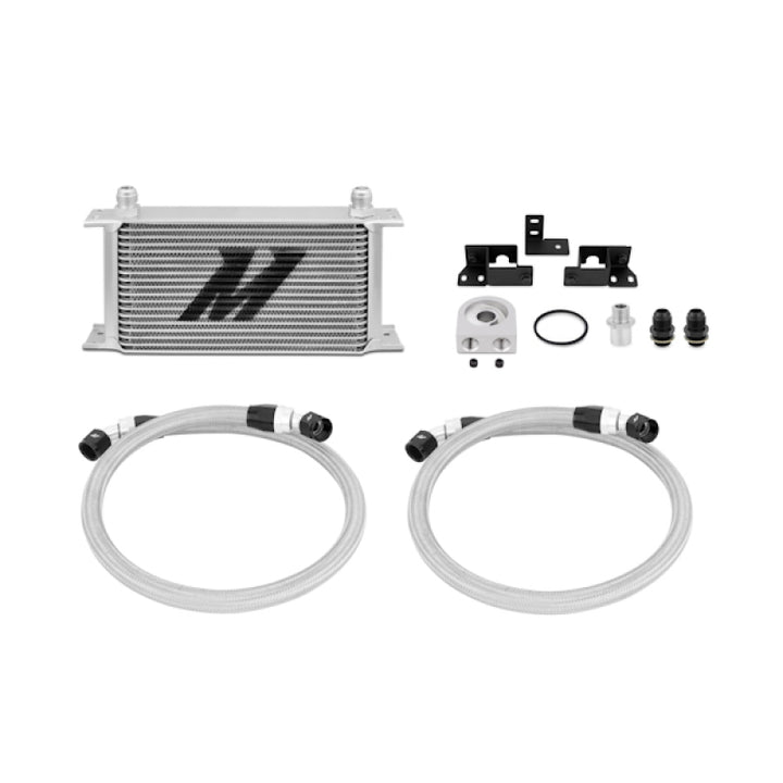 Mishimoto 07-11 Jeep Wrangler JK Oil Cooler Kit - Silver - Bull Strap