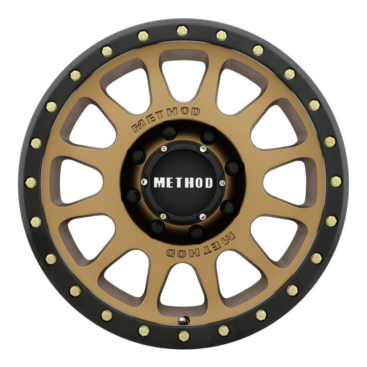 Method MR305 NV 17x8.5 0mm Offset 8x6.5 130.81mm CB Method Bronze/Black Street Loc Wheel - Bull Strap