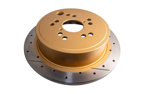 DBA 12+ Subaru/Scion BRZ/FR-S (AU Spec) 10 Lug Slot Rear Drilled & Slotted Street Series Rotors - Bull Strap