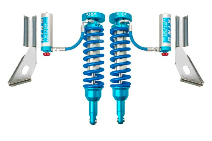 King Shocks 2010+ Toyota FJ Front 2.5 Dia Coilover Remote Reservoir Shock w/Adjuster (Pair) - Bull Strap