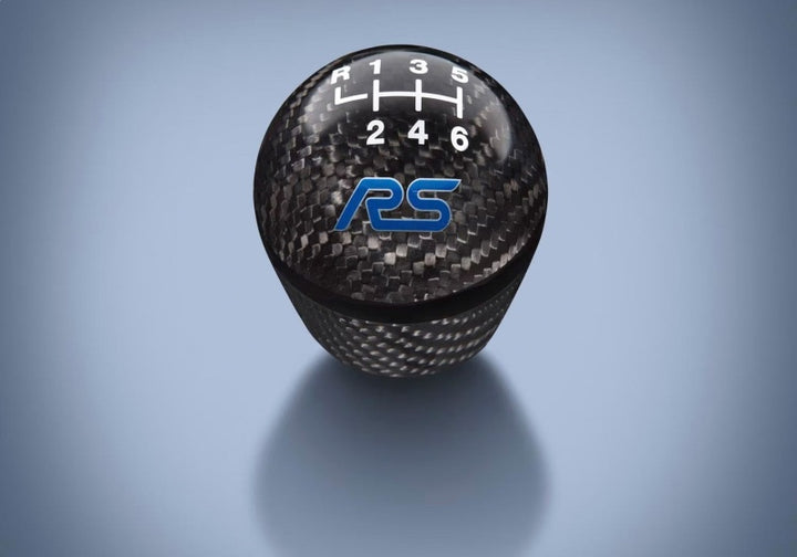 Ford Racing Focus RS Black Carbon Fiber Shift Knob 6 Speed - Bull Strap