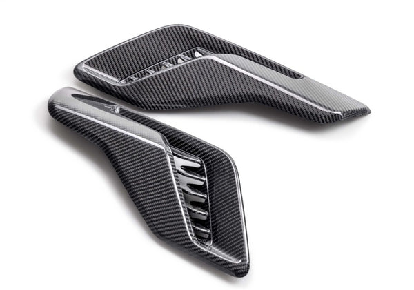 Ford Racing 21-24 F-150 Raptor Carbon Fiber Fender Vent Set - Gloss - Bull Strap