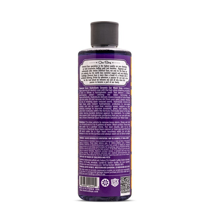 Chemical Guys HydroSuds Ceramic Car Wash Soap - 16oz - Bull Strap